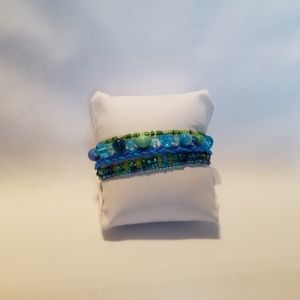 Turquoise Turtle Beaded Bracelet Set